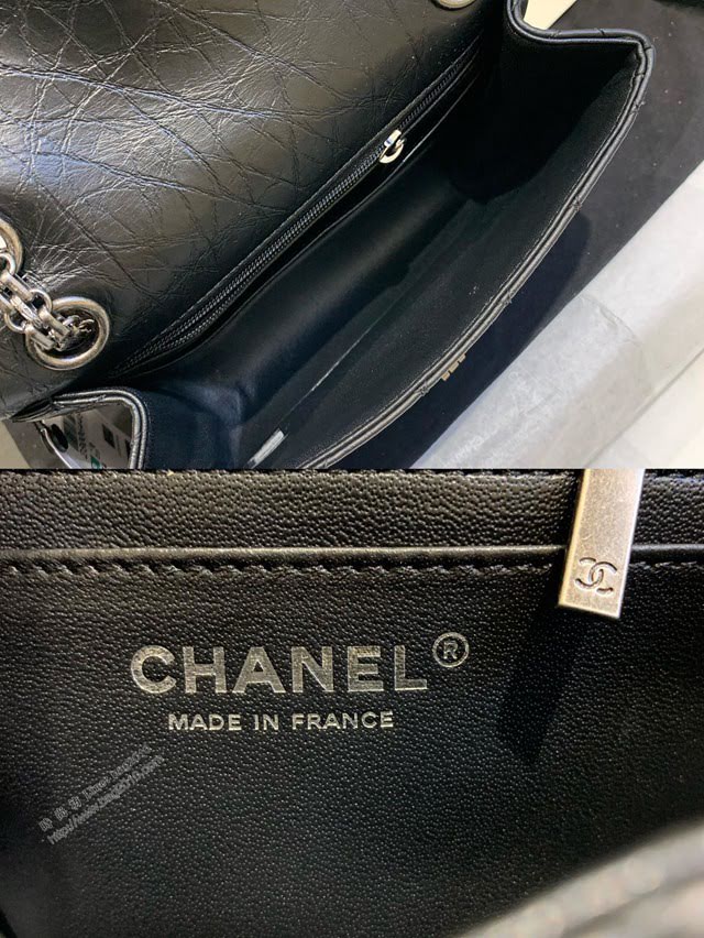 Chanel女包 0874# Chanel經典復古大象紋牛皮口蓋鏈包 方扣系列 Chanel鏈條單肩斜挎包  djc3981